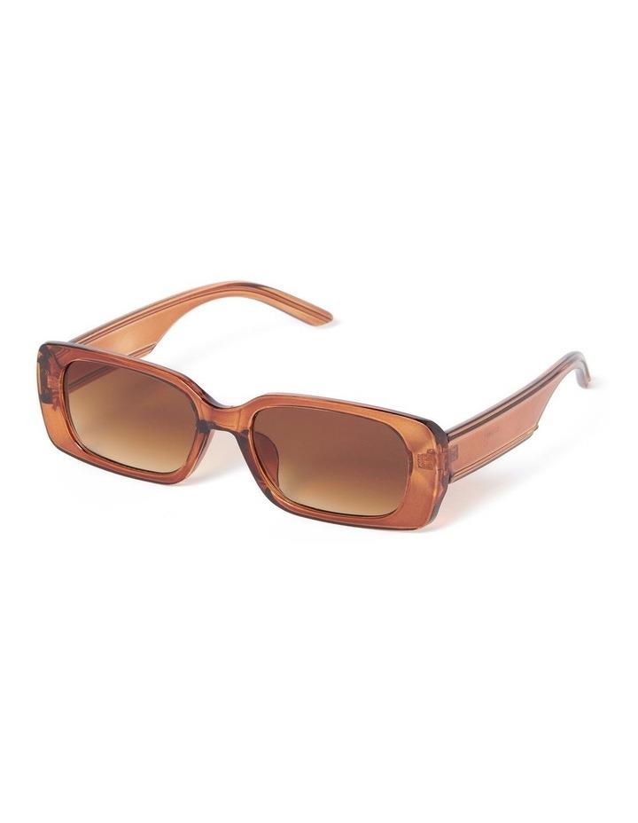 Forever New Lila Rectangle Sunglasses in Brown Caramel 0