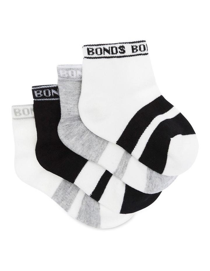 Bonds Sportlet Socks 4 Pack in Multi P01 Assorted 0-1