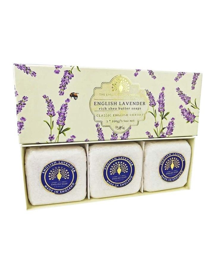English Soap Company English Lavender Soap Bars Gift Set 3x100g Assorted