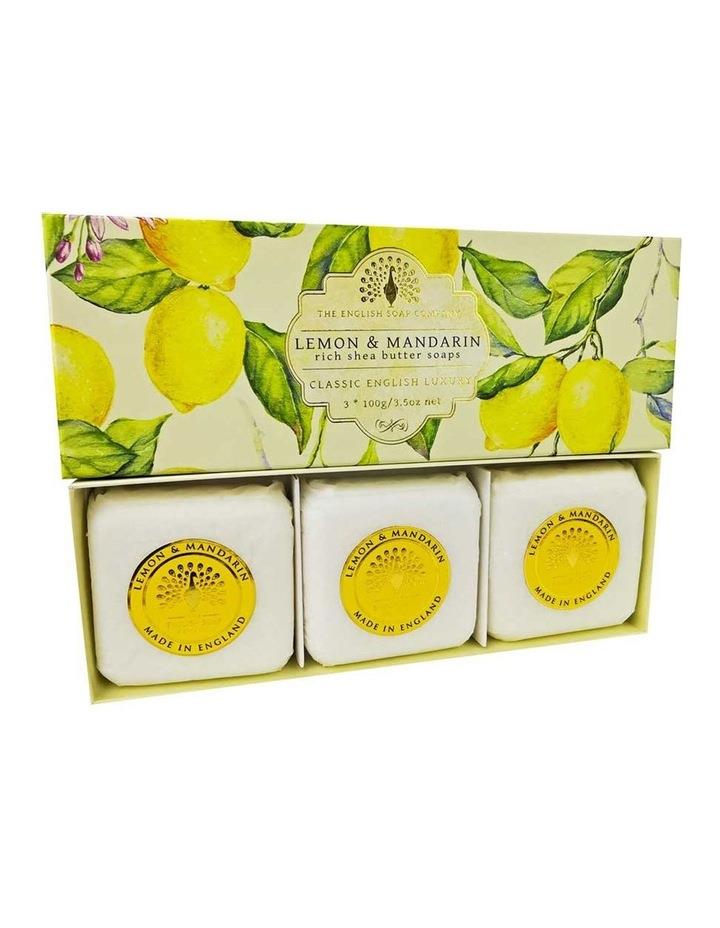 English Soap Company Lemon and Mandarin Soap Bars Gift Set 3x100g Assorted