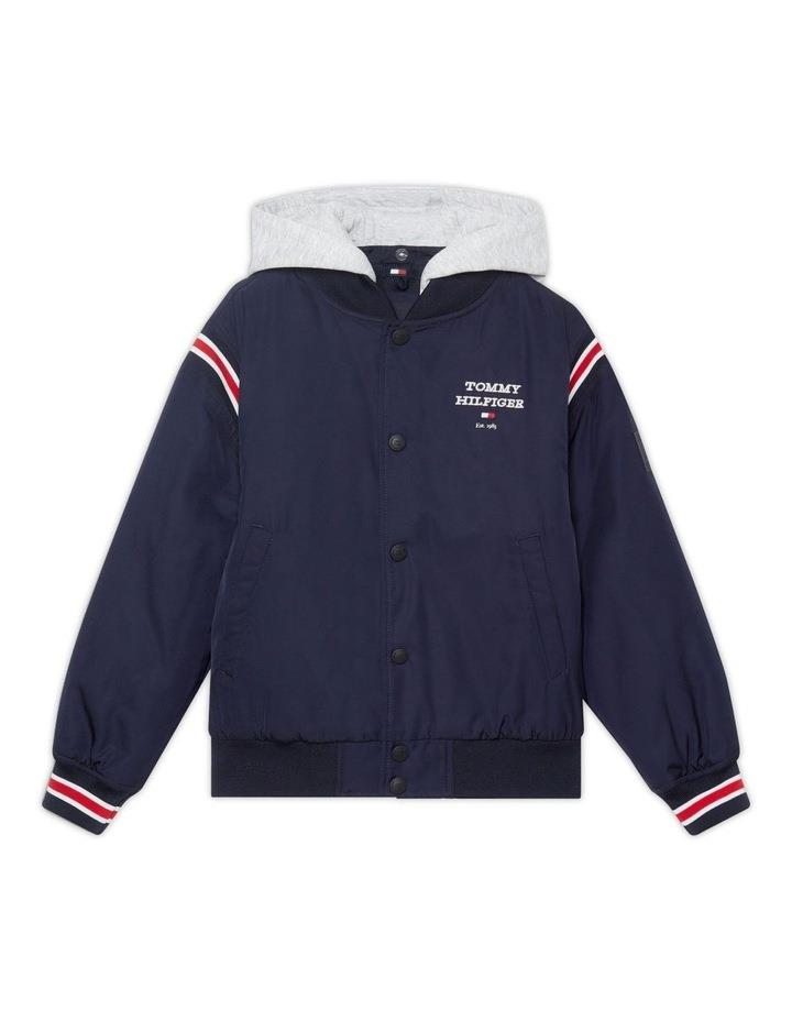 Tommy Hilfiger Relaxed Padded Hooded Bomber Jacket (3-7 years) in Blue Navy 5