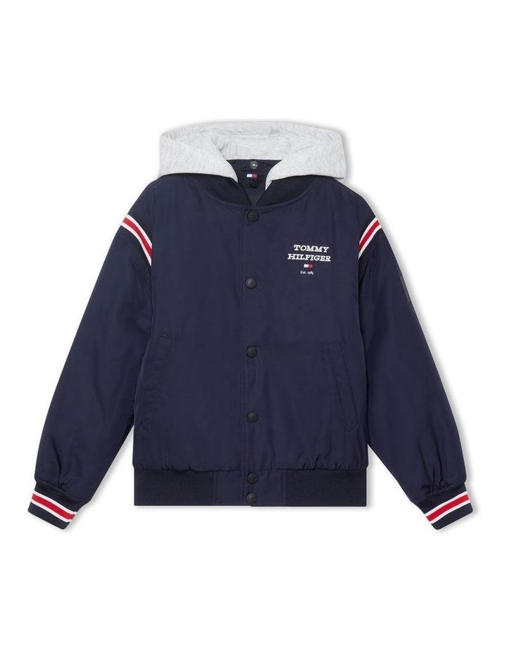 Tommy Hilfiger Relaxed Padded Hooded Bomber Jacket (8-16 Years) in Blue Navy 8