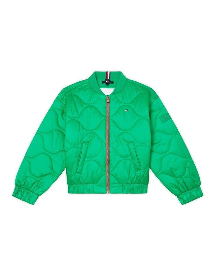 Tommy Hilfiger Quilted Oversized Bomber Jacket (8-16 Years) in Green 10