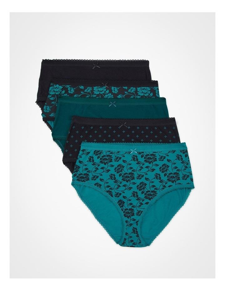 Taking Shape Cotton Teal Floral Briefs 5 Pack in Multi Assorted 12