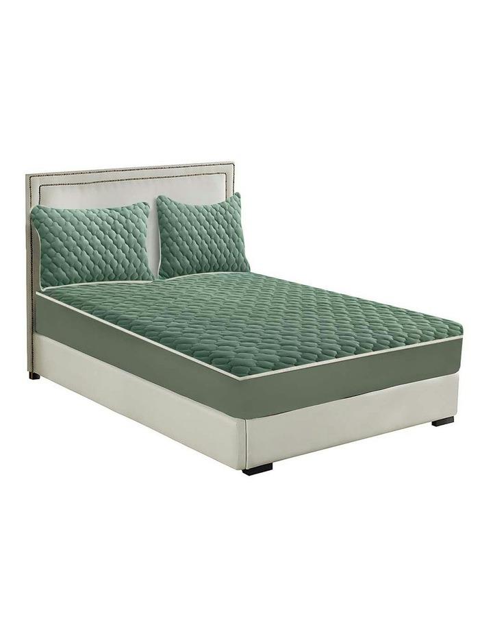 Soga International Mattress Fleece Clover Bed Protector 183cm in Green