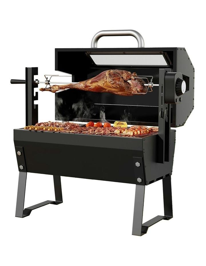 Grillz BBQ Grill Charcoal Electric Smoker Roaster in Black