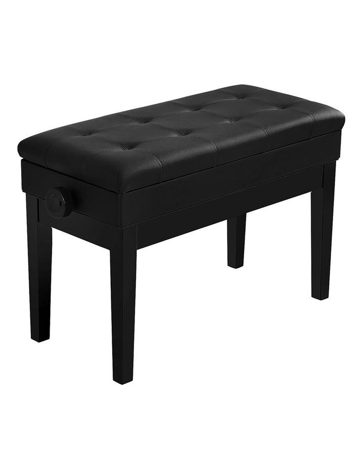 Alpha Piano Bench Stool Adjustable Height Keyboard Seat in Black