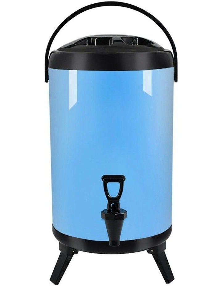 SOGA Stainless Steel Milk Tea Beverage Barrel 10L in Blue Blues