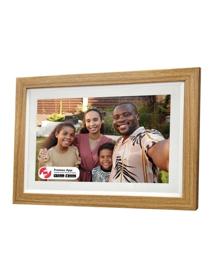 LIYFE 10.1 Wifi Photo Frame with Frameo in Wood LF576 Beige