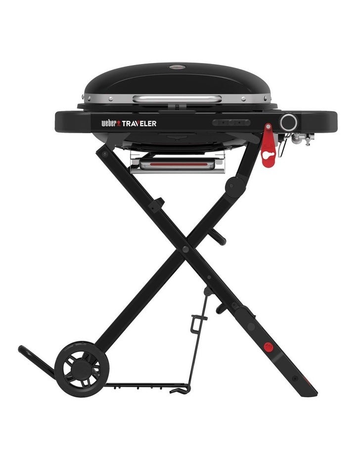 Weber Traveler Compact Portable Gas Barbecue 1500525 in Black