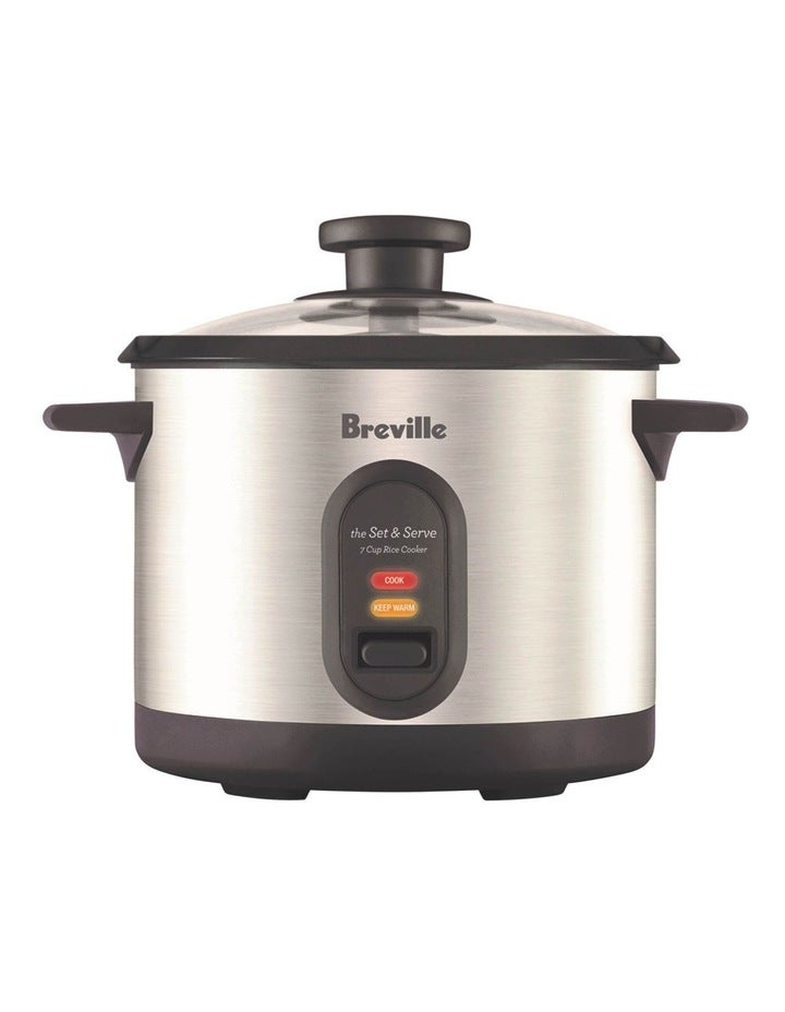 Breville The Set and Serve Rice Cooker BRC310BSS Silver