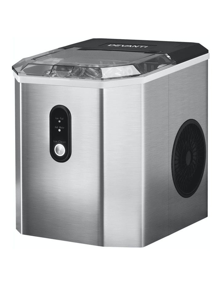 Devanti Ice Maker Machine 12kg in Silver