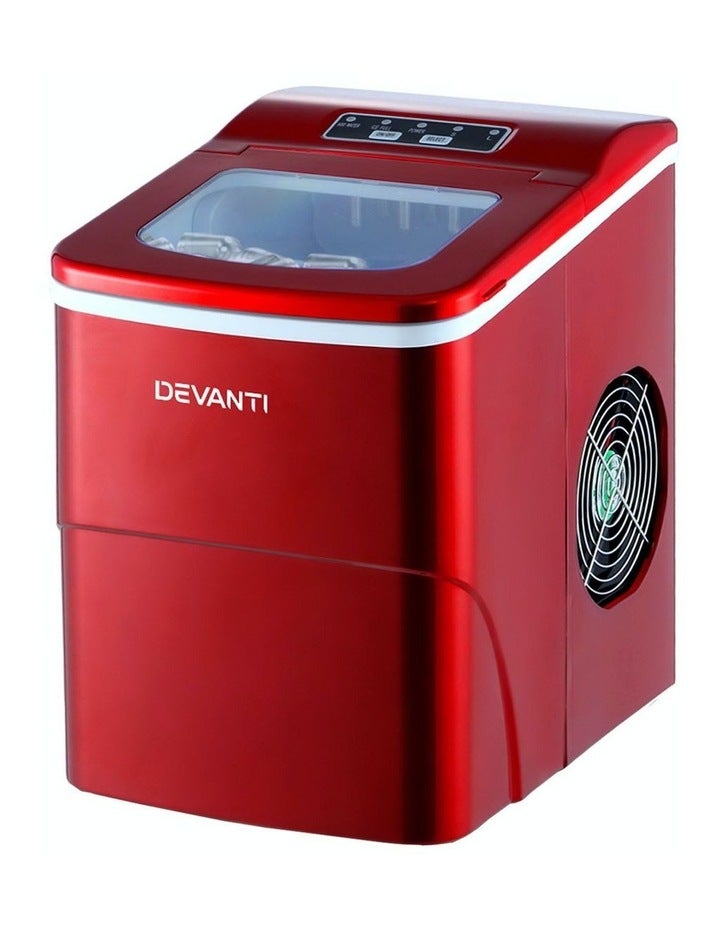 Devanti Portable Ice Maker Commercial Machine 2L Red