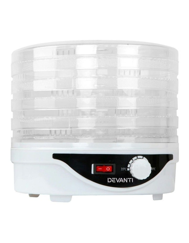 Devanti 5 Trays Food Dehydrator in White