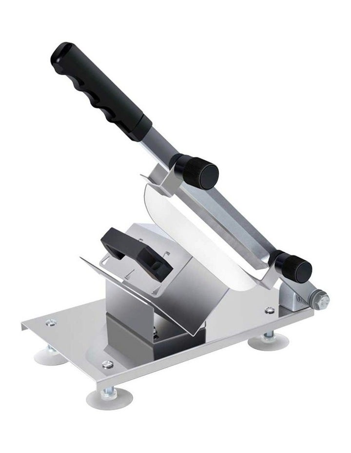 SOGA Manual Frozen Meat Slicer Handle Meat Cutting Machine in Silver