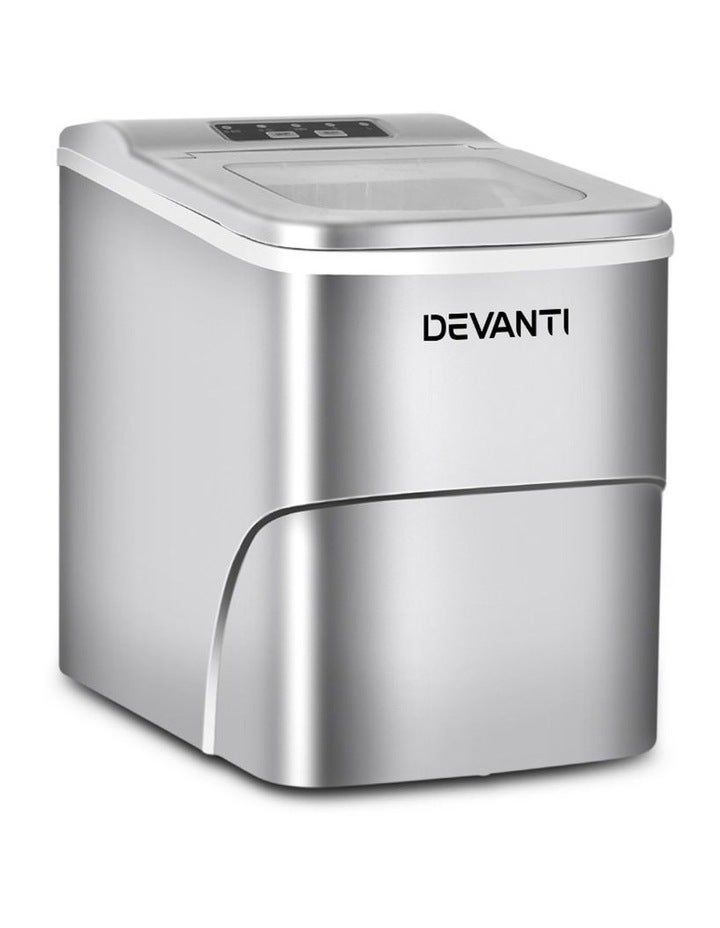 Devanti Portable Ice Cube Maker Silver OSFA