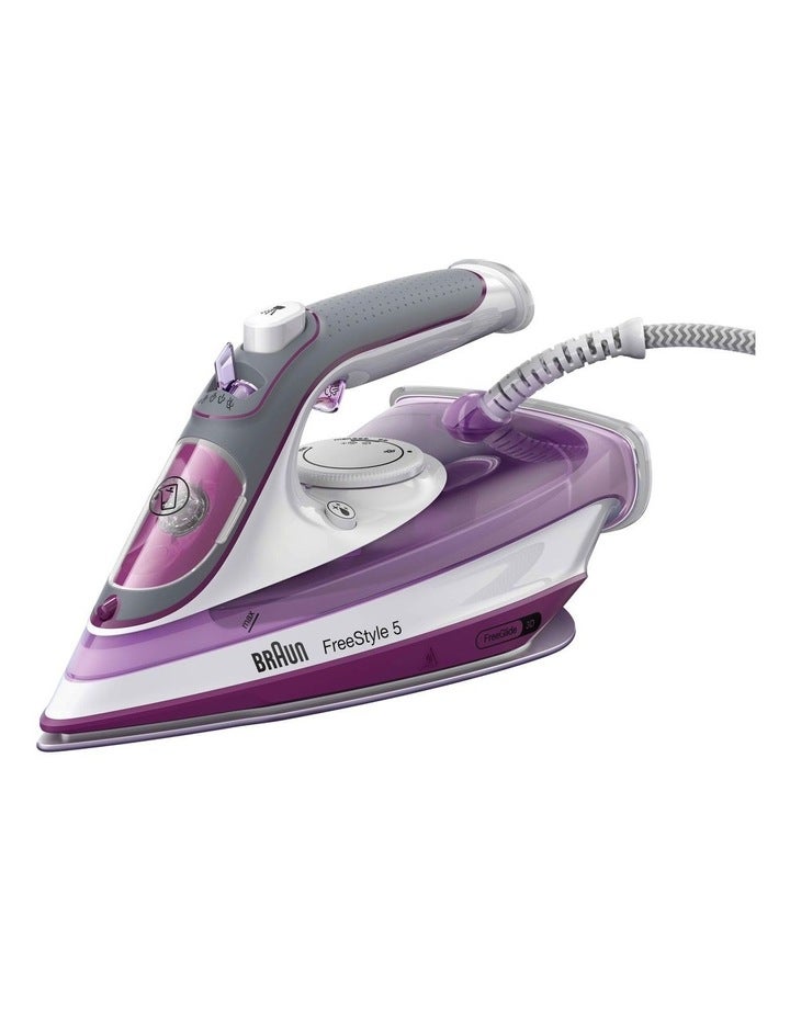 Braun Free Style 5 Steam Iron SI5034VI in White Violet Purple
