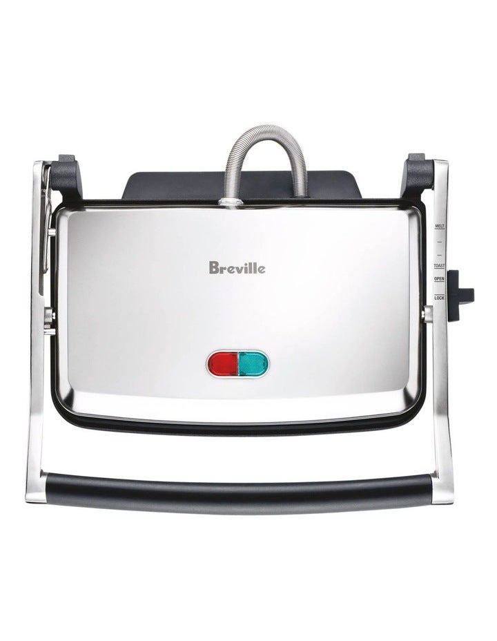 Breville The Toast and Melt 2 Slice Sandwich Press in Stainless Steel BSG220 Silver