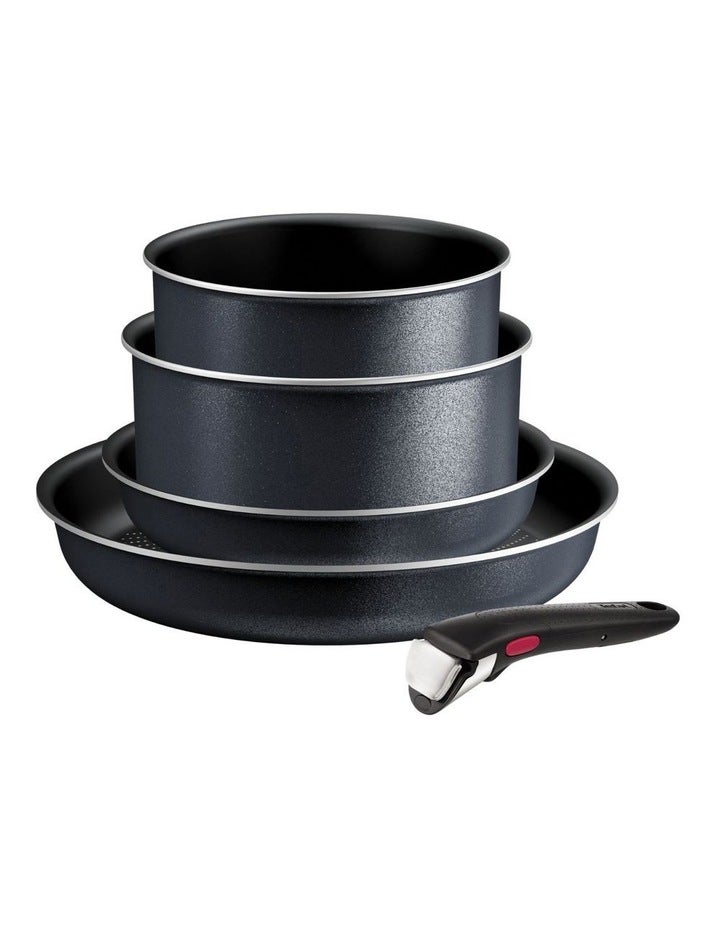 Tefal Ingenio So'Light Induction Non-Stick Cookware Set 5 Piece in Grey Twinkle Grey