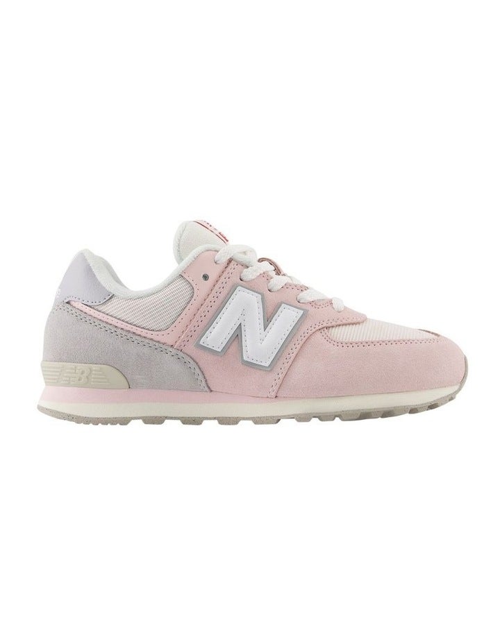 New Balance 574 V1 Laces Grade School Sneakers in Baby Pink 7 M