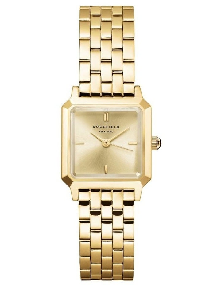 Rosefield The Boxelle Champagne Bracelet Watch in Gold