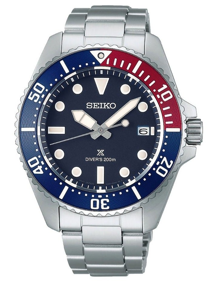 Seiko SNE595P Prospex Solar Diver Watch 200M in Silver
