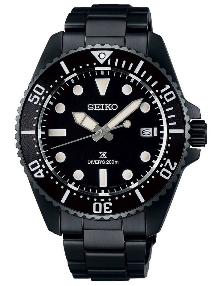 Seiko SNE599P Prospex Solar Diver Watch 200M in Black