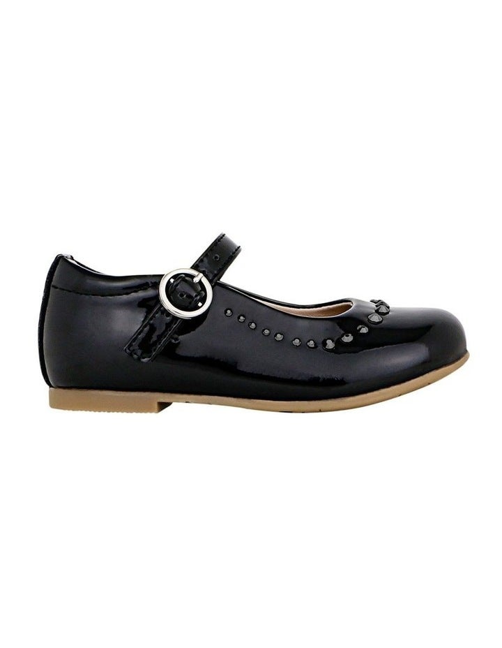 Clarks Aubrey Junior Shoes in Black Patent Black Ptnt 24 E