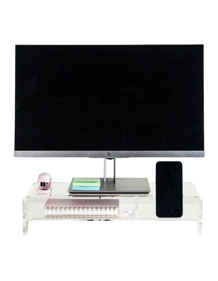 Little Label Co Acrylic Monitor Stand in Clear