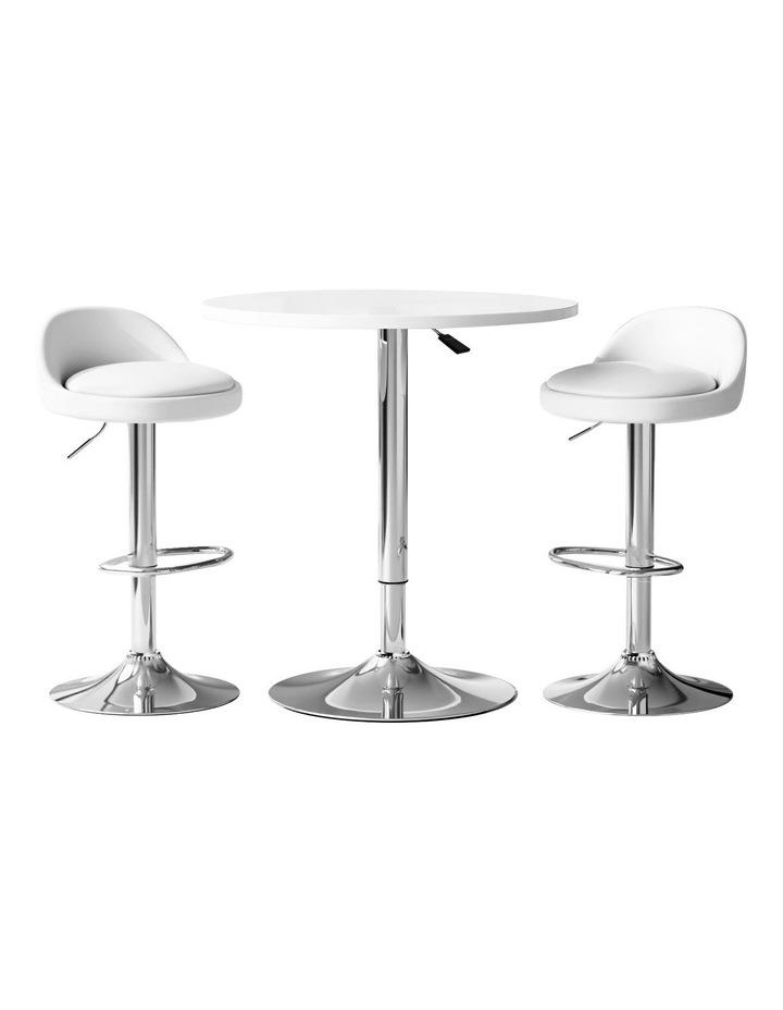 Artiss Bar Table and Stools Set Dining Desk Cafe Pub Kitchen Chairs White