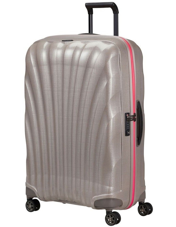 Samsonite C-Lite Spinner 75cm in Pearl/Fuchsia Silver 75cm