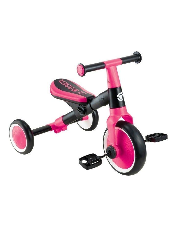 GLOBBER Learning Trike Scooter in Fuchsia Pink Fuchsia