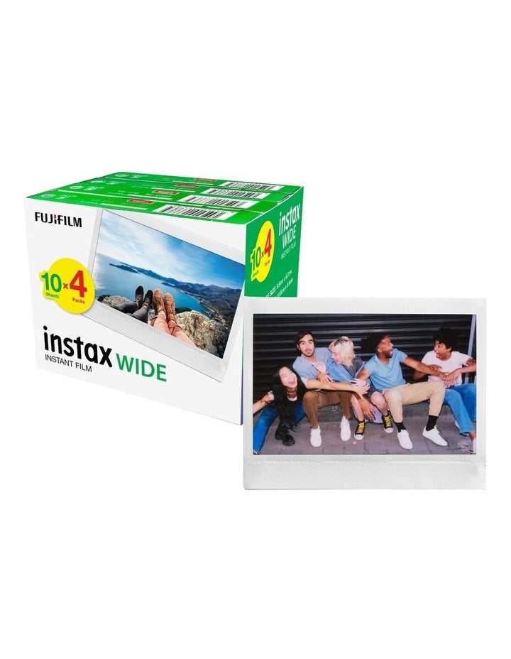 Fujifilm Instax Wide Film 40 Pack in White 86440 White