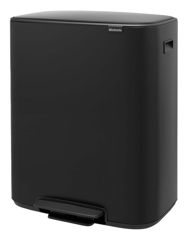 Brabantia Bo Pedal Bin 60L in Matte Black
