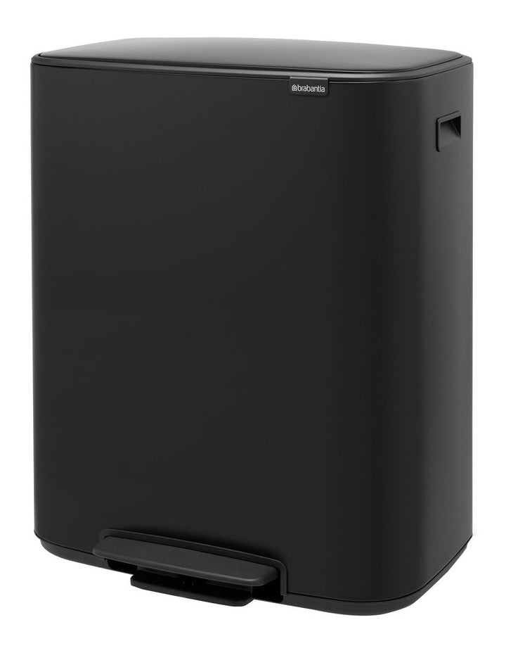 Brabantia Bo Pedal Bin 2x30L in Matte Black