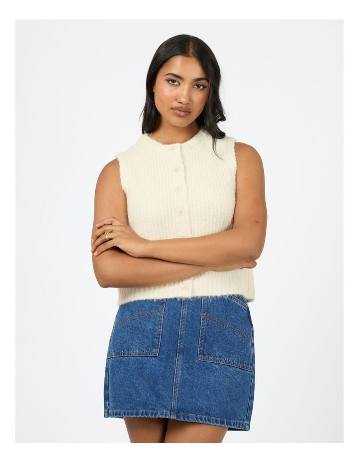 All About Eve Aya Knit Vest in Vanilla Ivory 10