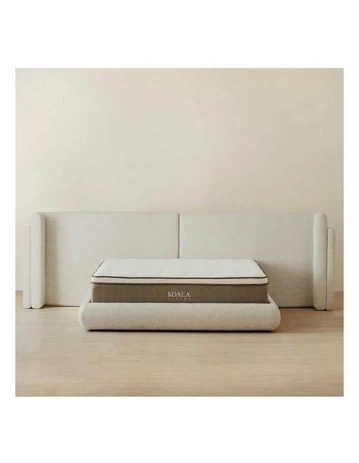 Koala Living Clementine Dove Woven Fabric King Bed in Grey