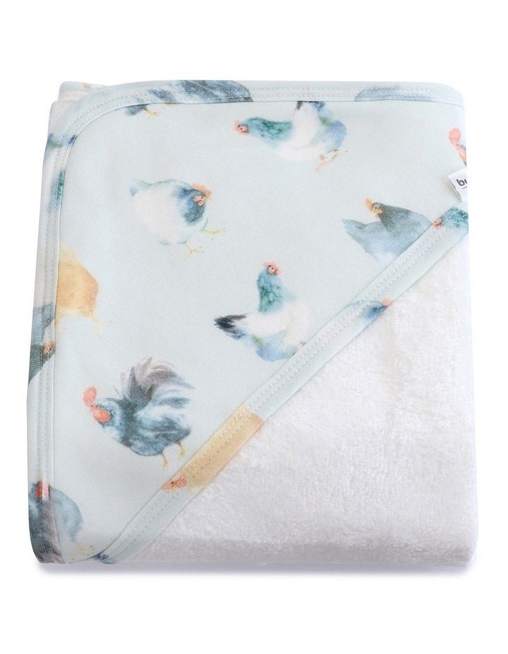 Bubba Blue Little Rooster Hooded Towel in Blue Assorted One Size