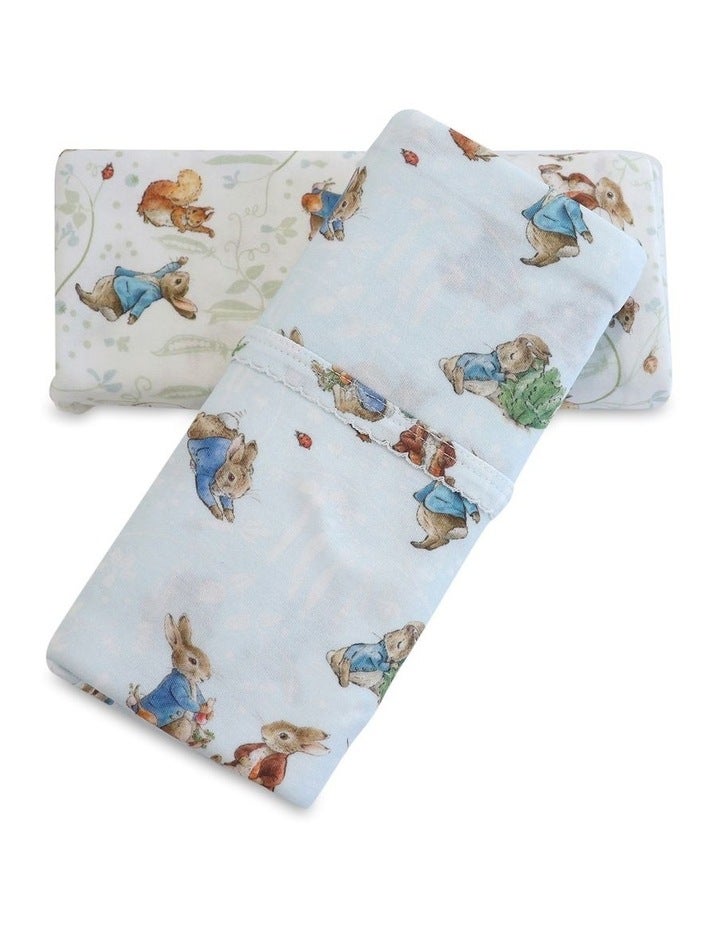 Peter Rabbit Benjamin Bunny Jersey Wraps 2 Pack in Blue One Size