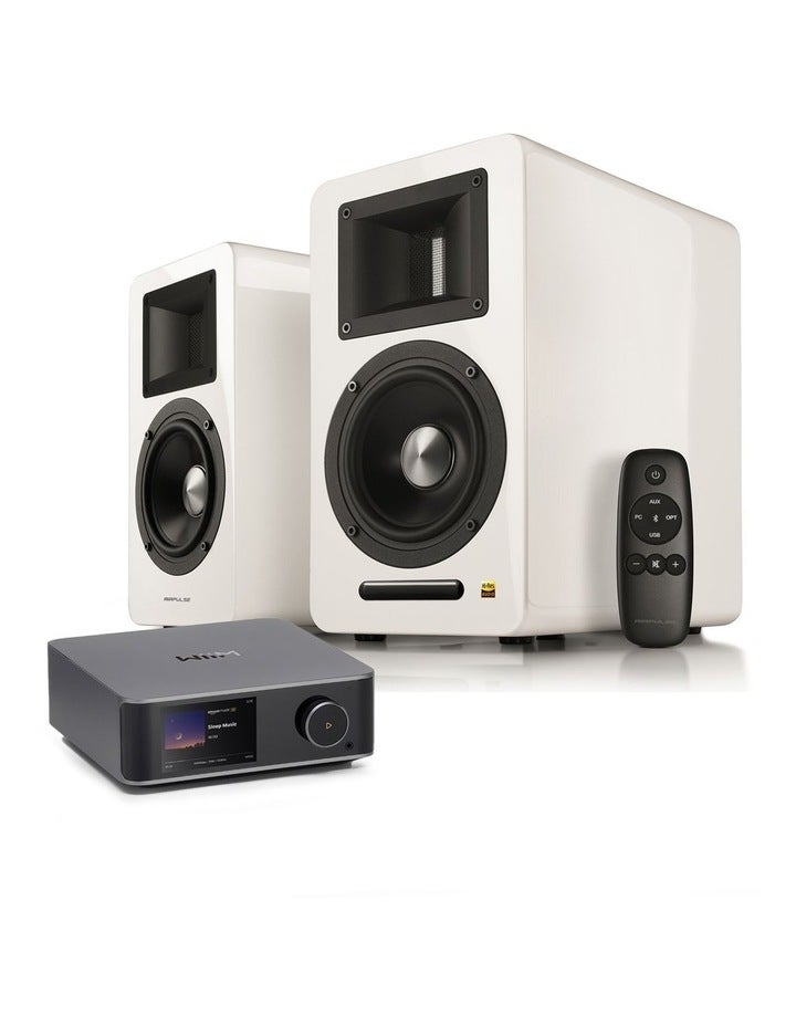 WiiM Ultra Airpulse A100 Active Stereo System White