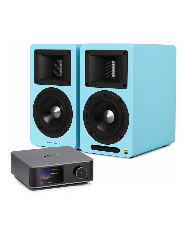 WiiM Ultra Airpulse A80 Active Stereo System Lt Blue
