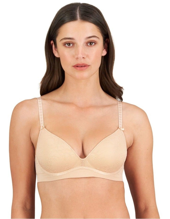 Bendon Body Lace Wirefree Bra in Latte Natural 16 A