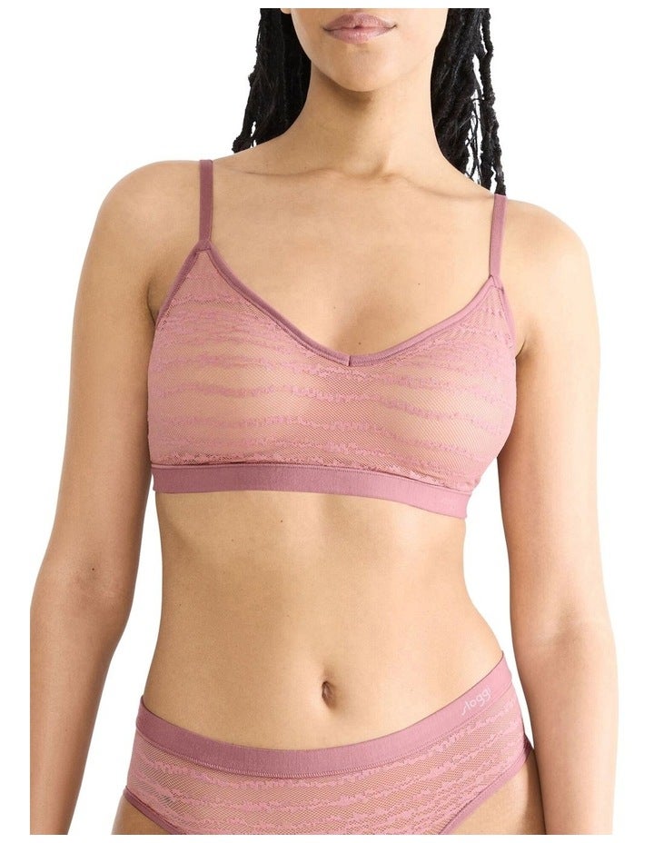 Sloggi Free Evolve Lace Bra in Pink 2
