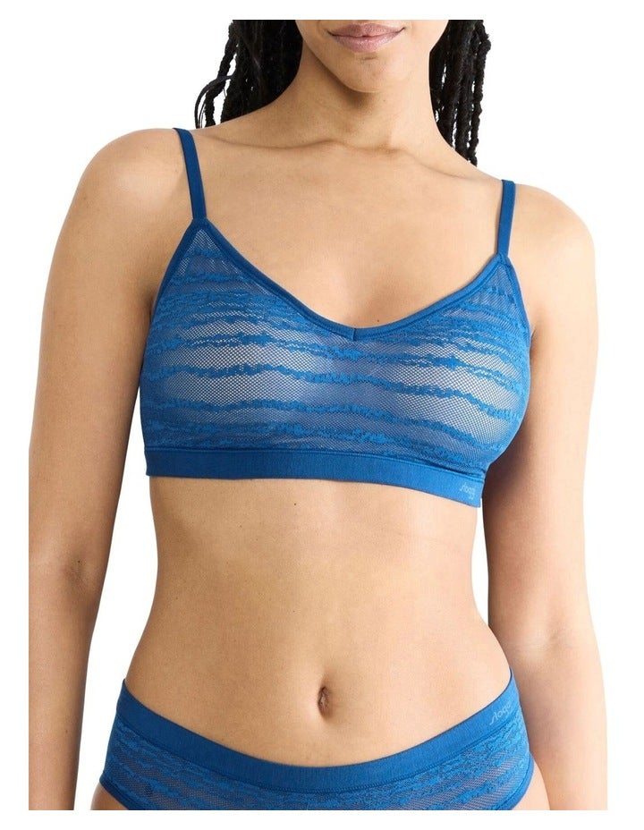 Sloggi Free Evolve Lace Bra in Blue 2