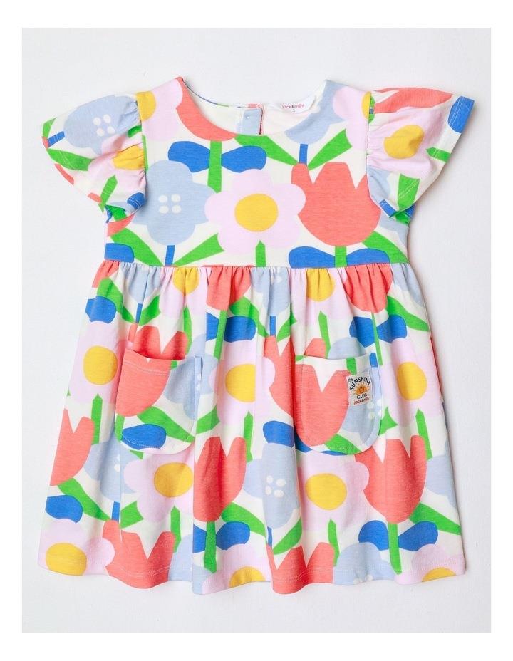 Jack & Milly Marnie Short Sleeve Knit Dress in Multi Assorted 6