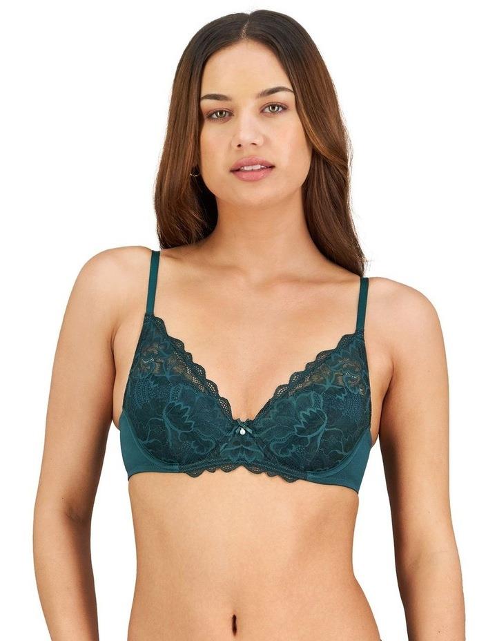 Bendon Embrace Contour Bra in Rain Forest Dark Green 16 A