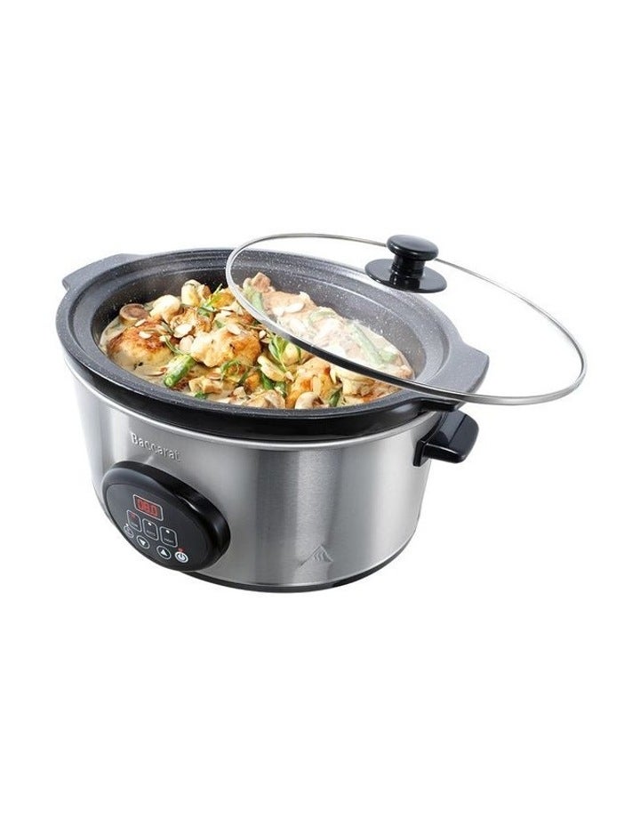 The Cook Shop&trade; Baccarat The Tasty Chef 6L Slow Cooker in Silver
