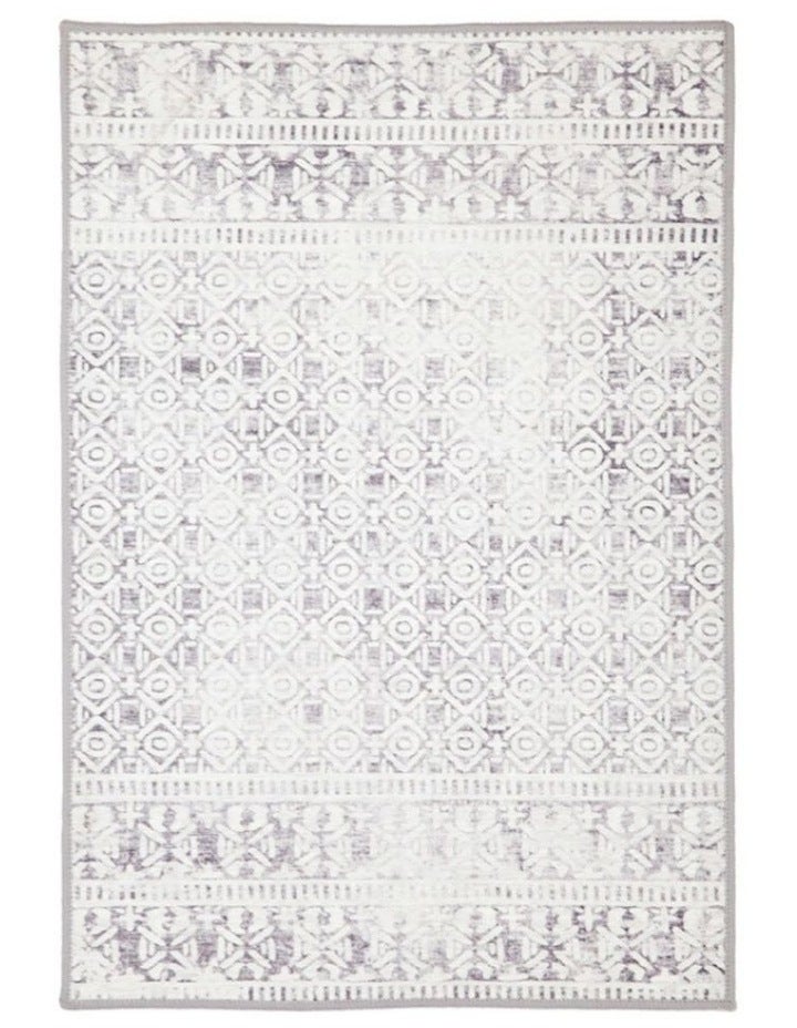 Fab Habitat Nonslip Rug in Oran Grey 90x150cm