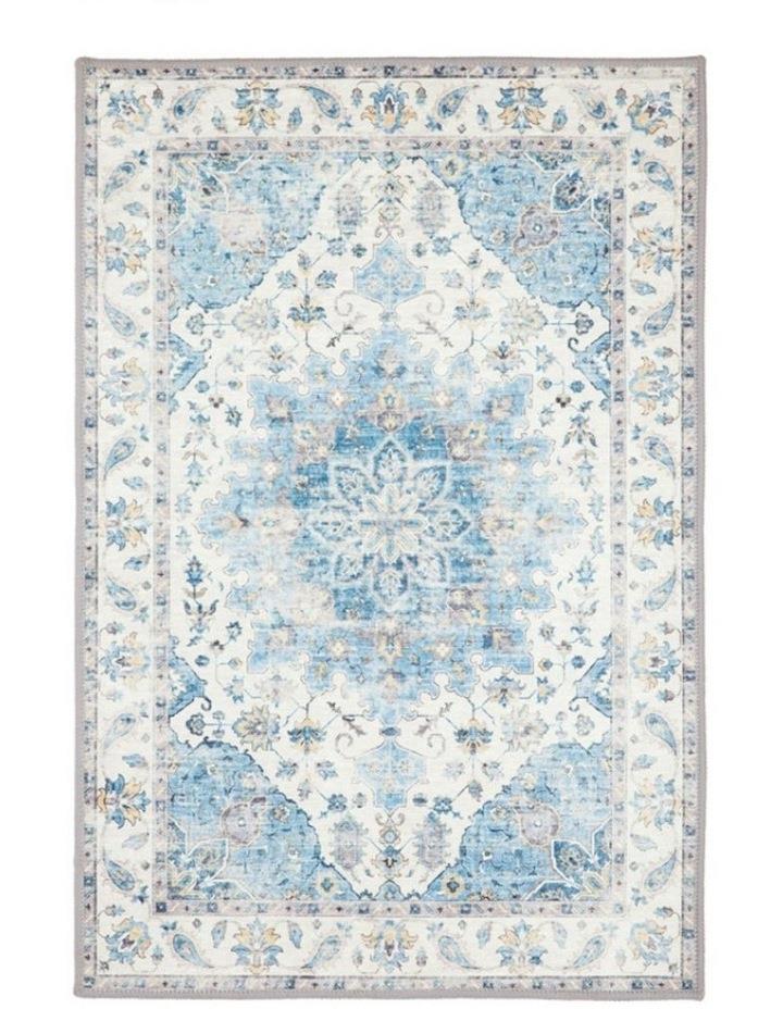 Fab Habitat Nonslip Rug in Conrad Blue 90x150cm