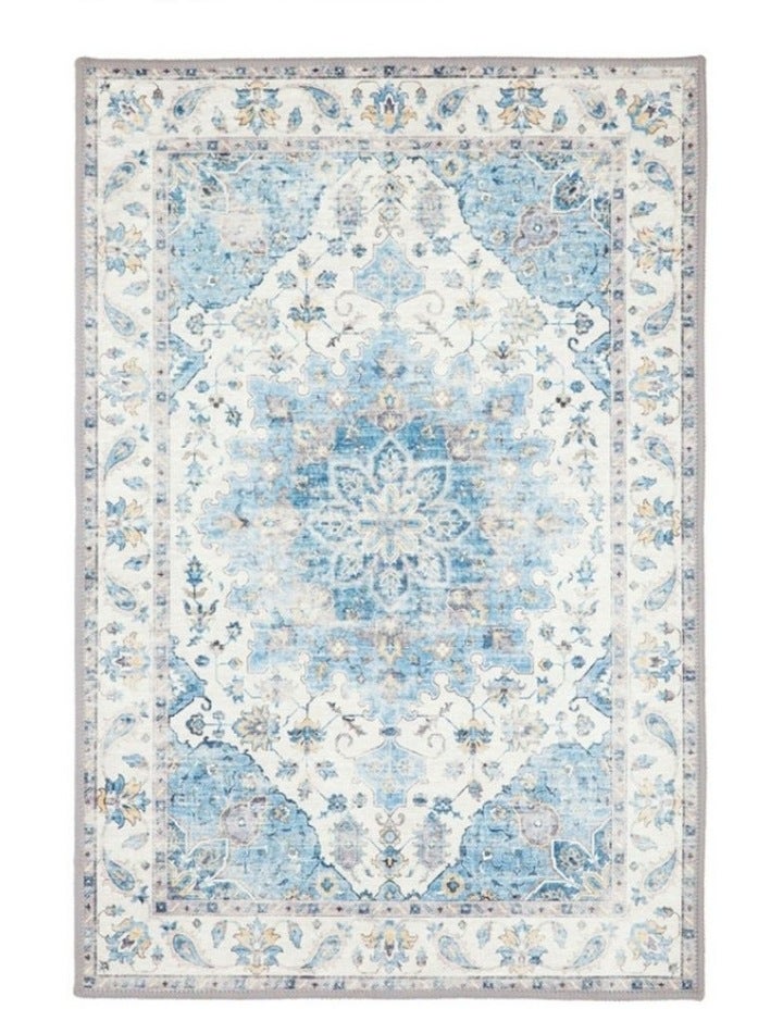 Fab Habitat Nonslip Rug in Conrad Blue 120x180cm